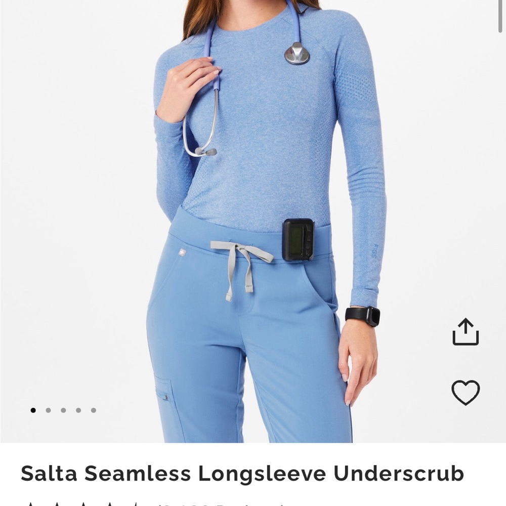 Blue Long Sleeve Underscrub Top